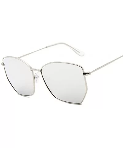 Cat Eye Sunglasses Women Classic Flat Lens Clear Sun Glasses Female Male Retro Small Metal Frame Square - CI198XN3M7T $15.02 ...