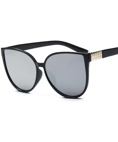 2019 New Sunglasses Women Driving Mirrors vintage For Women cat eye Reflective flat lens Sun Glasses - C2 - CT18W6I9UWI $17.1...