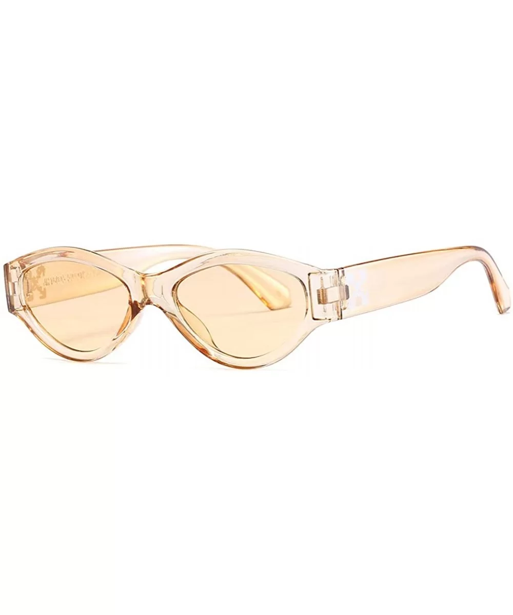 Women Sunglasses Retro Black Drive Holiday Oval Non-Polarized UV400 - Brown - CQ18R82WWOA $10.46 Oval