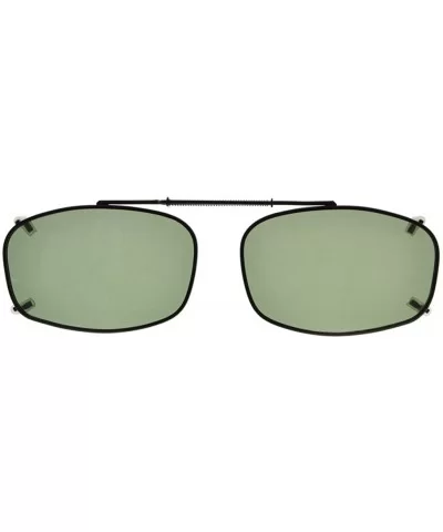 Metal Frame Rim Polarized Lens Clip On Sunglasses 5434MM - G15 - CM17AYXRGIR $18.34 Rectangular