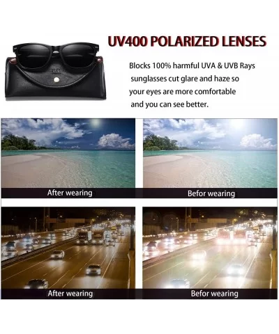 Vintage Polarized Sunglasses for Men Women Classic Retro UV400 Protection Designer Style Sun Glasses - C718ARM7Y8L $25.86 Way...