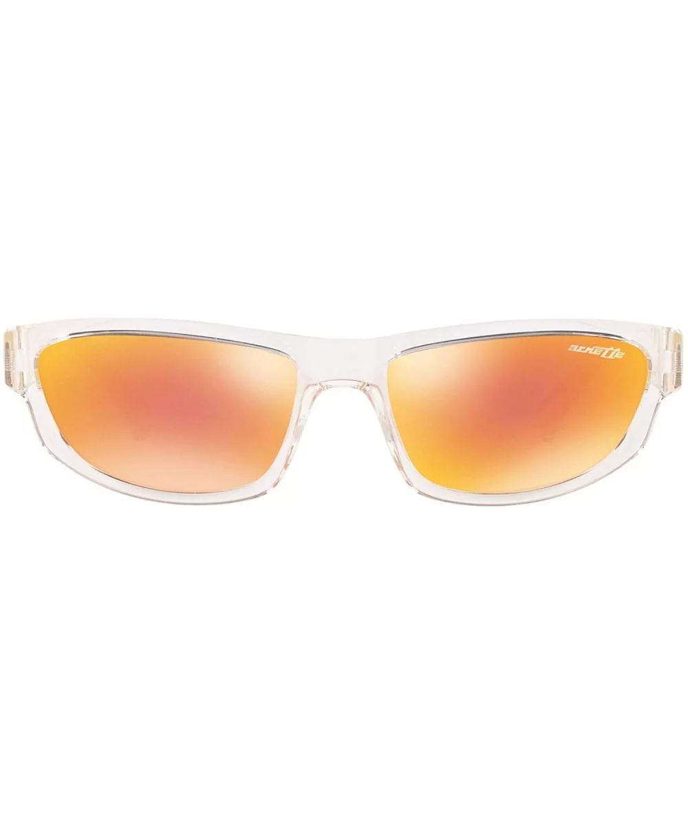 Men's An4260 Lost Boy Rectangular Sunglasses - Transparent/Orange Mirror Red - CC18R8TUCMT $81.97 Sport