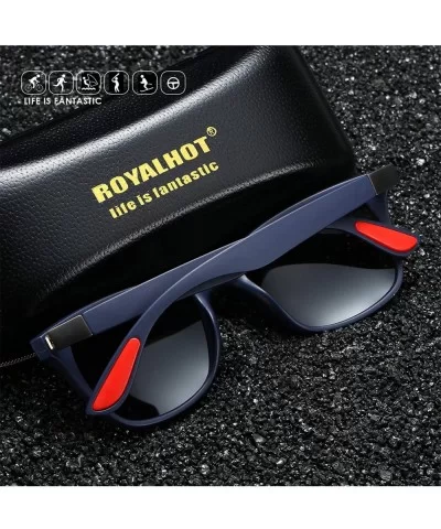 Men Polarized Sunglasses Classic Square Lens PC Frame for Driving Fishing Golf Uv 400 - Black Grey - CH1927ADUT3 $22.67 Sport