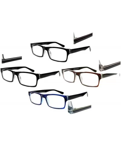 Acetate Temple Reading Glasses 1933 52mm(big) - Black White - CF12CS3S7VH $41.33 Rectangular