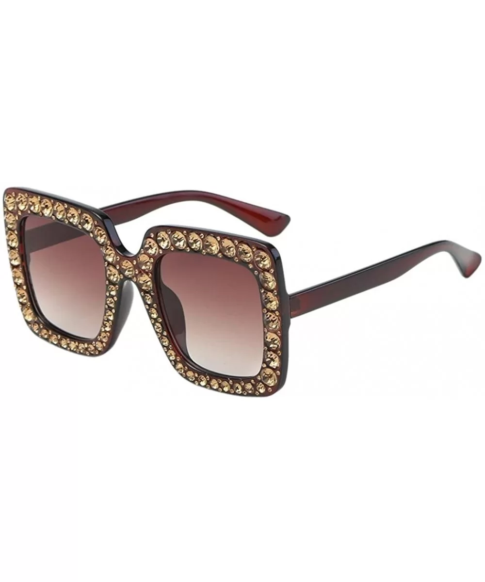 Women Men Fashion Artificial Diamond Frame Sunglasses Summer Hot Sale Sunglasses - A - C018CQ4NNE0 $11.74 Aviator