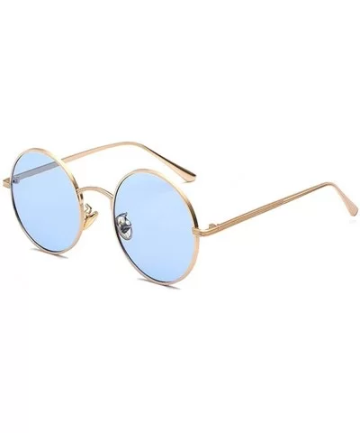 Men's Sunglasses Fashion Round Eyeglasses Metal Frame Women Driving Sun Glasses UV400 Protection Eyewear - C018X9II28R $26.66...