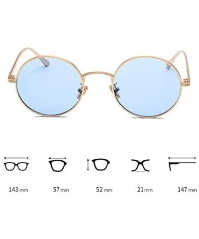 Men's Sunglasses Fashion Round Eyeglasses Metal Frame Women Driving Sun Glasses UV400 Protection Eyewear - C018X9II28R $26.66...