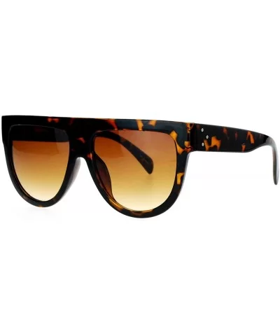 Retro Oversized Flat Top Mafia Mobster Thick Plastic Fashion Sunglasses - Tortoise - CK1260I0AHJ $13.47 Oversized