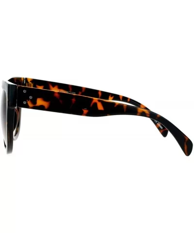 Retro Oversized Flat Top Mafia Mobster Thick Plastic Fashion Sunglasses - Tortoise - CK1260I0AHJ $13.47 Oversized