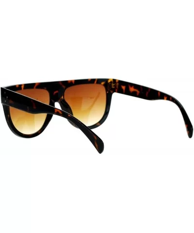 Retro Oversized Flat Top Mafia Mobster Thick Plastic Fashion Sunglasses - Tortoise - CK1260I0AHJ $13.47 Oversized