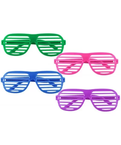 12 Pairs of Plastic Shutter Glasses Shades Sunglasses Eyewear Party Props Assorted Colors - CO1266CKQLZ $11.46 Wayfarer
