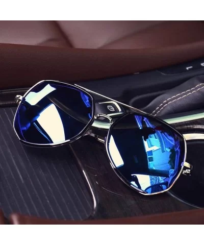 Fashion sunglasses personality sunscreen fashion - Silver Mercury New - CM18X9X6G95 $95.02 Round