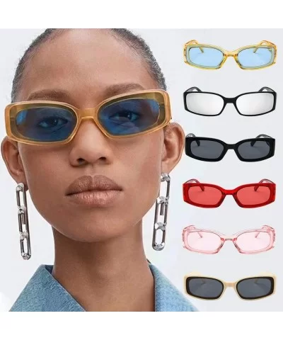 Women Fashion Sunglasses - Polarized Lens Mirrored Sunglasses Vintage Lightweight Square Frame Sun Glasses - C2194XT7LDT $11....