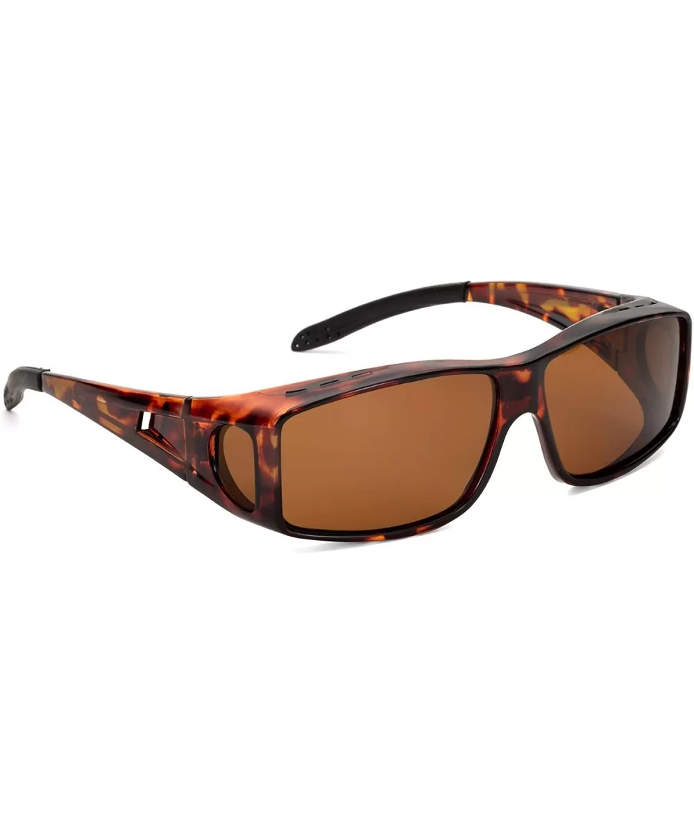 Polarized Sunglasses Driving Protection Tortoise - Tortoise Frame Brown Lens Cocoons Sunglasses - CA196IL5UIN $26.36 Wrap