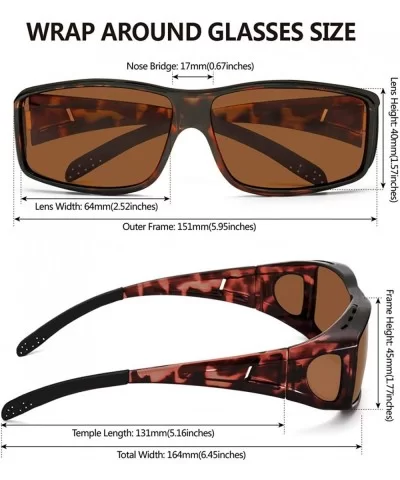 Polarized Sunglasses Driving Protection Tortoise - Tortoise Frame Brown Lens Cocoons Sunglasses - CA196IL5UIN $26.36 Wrap