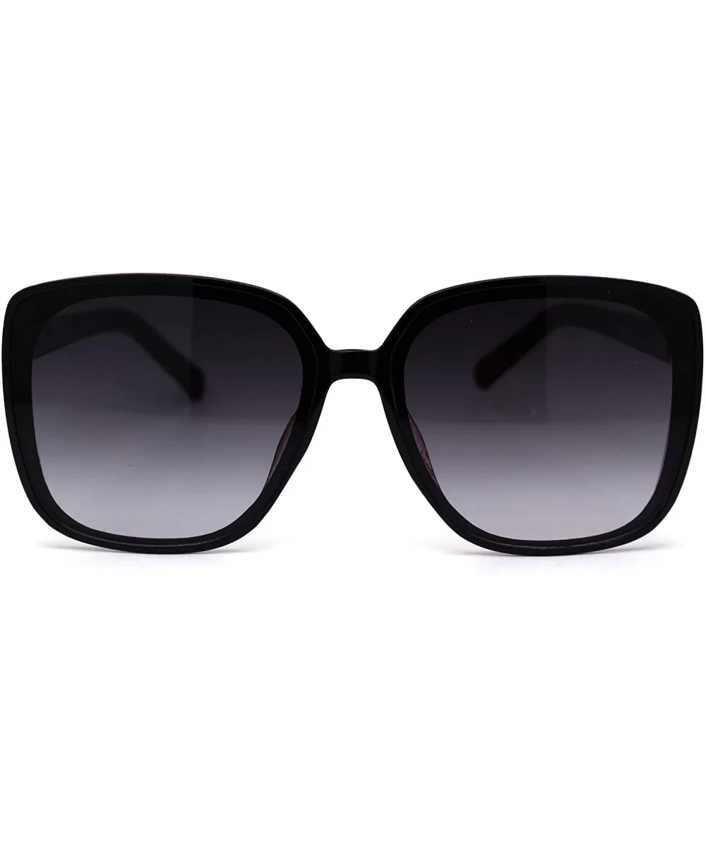 Womens Butterfly Side Visor Luxury Designer Sunglasses - Black Burgundy Smoke - C9197N7C69E $17.24 Rectangular