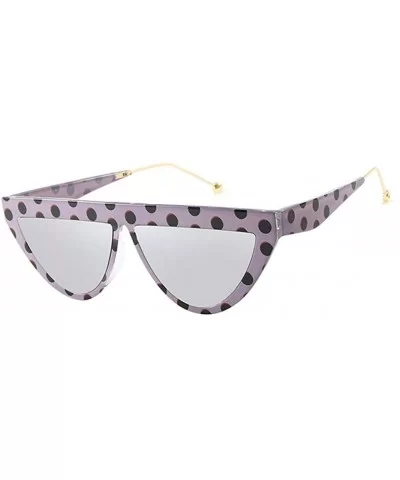 Cat Eye Flat Frame Sunglasses for Women - C6 Leopard Silver - CW1980823QY $17.21 Cat Eye