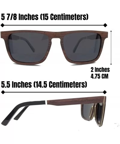 Natural Wood Sunglasses for Men & Women - Wooden Frame - Genuine Polarized Lenses - CZ189GAM69K $60.10 Sport
