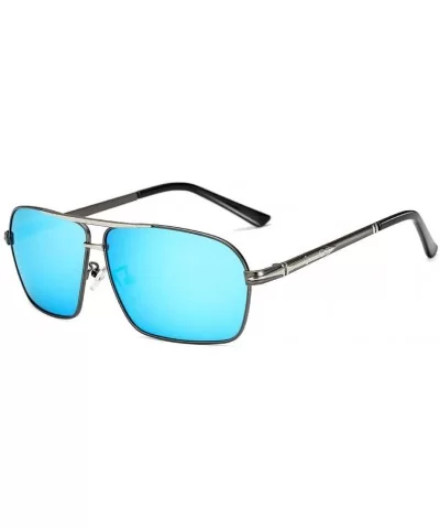 Men Polarized Sunglasses Sunglasses Wholesale Driver Driving Color Film Blue Square Sunglasses (Color 3) - 3 - C218U689R5Q $3...