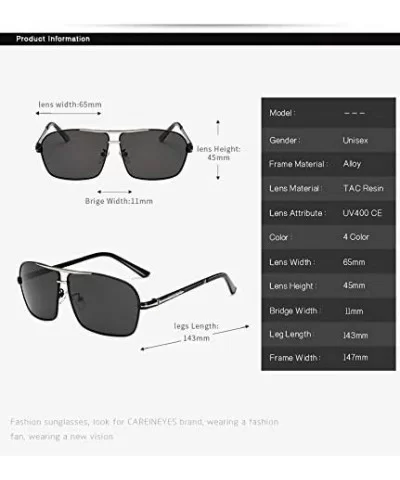 Men Polarized Sunglasses Sunglasses Wholesale Driver Driving Color Film Blue Square Sunglasses (Color 3) - 3 - C218U689R5Q $3...