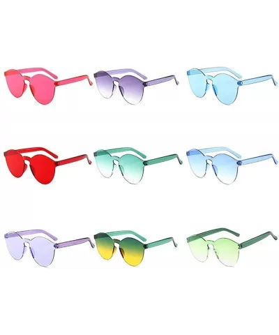 Unisex Fashion Candy Colors Round Outdoor Sunglasses Sunglasses - Light Blue - CP199OZE87U $10.95 Round