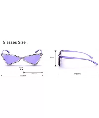 Full-Frame Diamond Bow Sunglasses Fashion Small Frame Visor Mirror - 5 - CX190QZIGMX $53.84 Sport