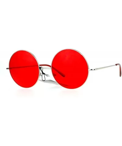 Hippie Oceanic Gradient Large Circle Lens Sunglasses - Red - CT12IGSR2M3 $15.85 Oversized