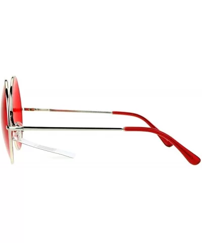 Hippie Oceanic Gradient Large Circle Lens Sunglasses - Red - CT12IGSR2M3 $15.85 Oversized