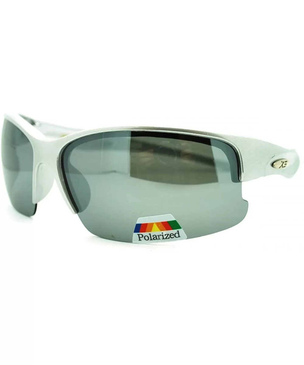 Polarized Lens Sports Sunglasses Reduced Glare Lite Weight - Silver - CU11GJTBTPD $13.90 Sport