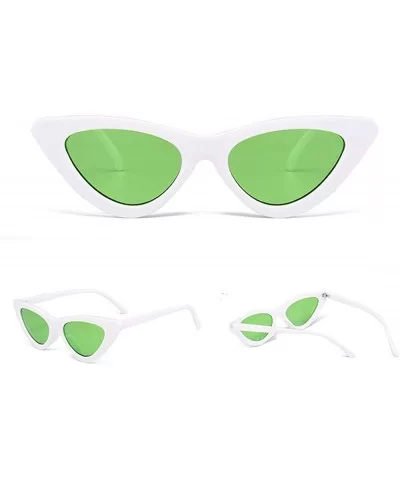 Women Fashion Cat Eye Shades Sunglasses Integrated UV Candy Colored Glasses - CO18O3R4YI9 $11.63 Goggle