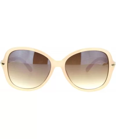 Womens Rhinestone Hinge Diva Butterfly Designer Sunglasses - Beige Gradient Brown - C518OC34LO2 $17.08 Oversized