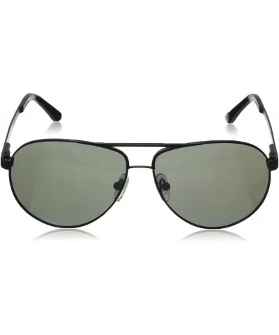 Classic Aviator HTG1012 C3 Polarized Round Sunglasses - Matte Black - CW11OCMWITZ $56.01 Sport