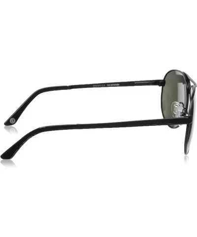 Classic Aviator HTG1012 C3 Polarized Round Sunglasses - Matte Black - CW11OCMWITZ $56.01 Sport