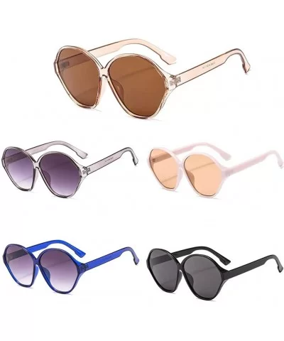 Men Women Square Sunglasses Retro Sunglasses Fashion Sunglass Semi-Rimless Frame Driving Sun glasses Sunglasses - CB19075ATEH...