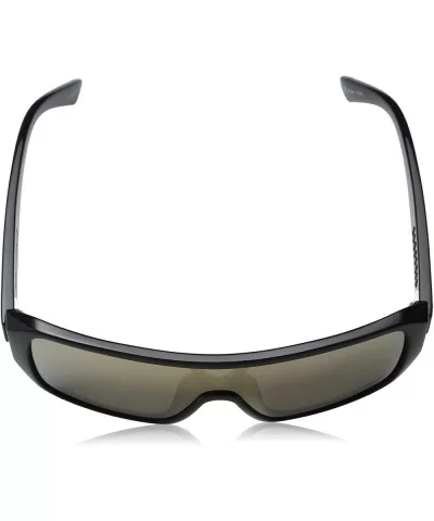 Visual Blast Shield Sunglasses - Gloss Black - Ohm Grey Gold Chrome - C612D1Y9WWF $75.18 Shield