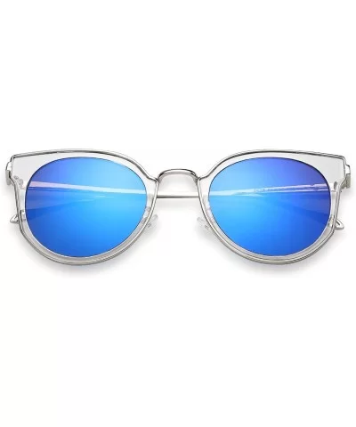 Fashion Cateye Sunglasses Women Cat eye Ladies Sun glasses UV400 Metal Frame B2256 - Blue - CC18SWKEN0U $17.77 Cat Eye