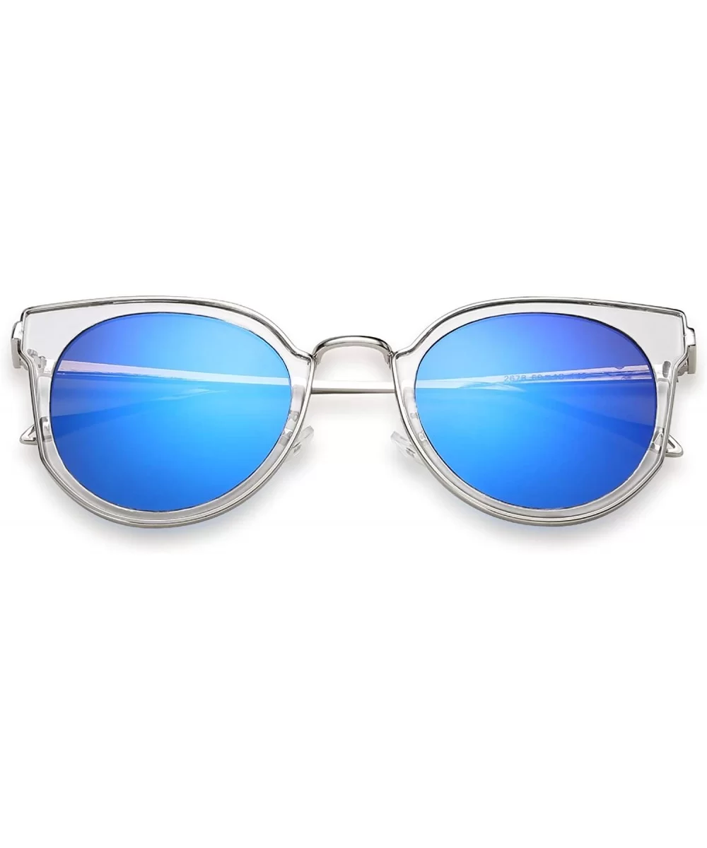 Fashion Cateye Sunglasses Women Cat eye Ladies Sun glasses UV400 Metal Frame B2256 - Blue - CC18SWKEN0U $17.77 Cat Eye