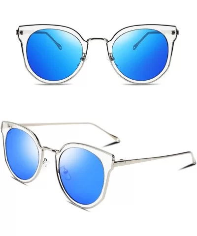 Fashion Cateye Sunglasses Women Cat eye Ladies Sun glasses UV400 Metal Frame B2256 - Blue - CC18SWKEN0U $17.77 Cat Eye