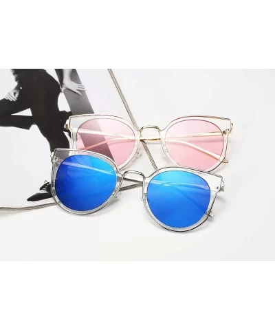 Fashion Cateye Sunglasses Women Cat eye Ladies Sun glasses UV400 Metal Frame B2256 - Blue - CC18SWKEN0U $17.77 Cat Eye