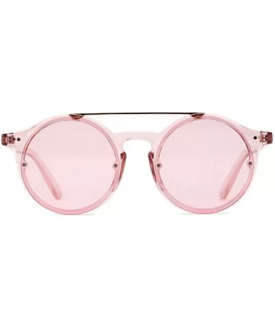 Fashion Retro Round Hip Hop Sunglasses Men Women Brand Designer Sun Glasses Luxury Mirror Female - 2 - C9198ZY0O6C $59.06 Round