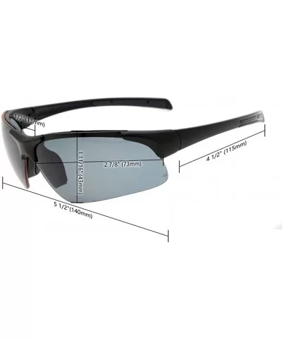 Polycarbonate Half-Rimless Polarized Sport Sunglasses TR90 Unbreakable - Clear/G15 - C912O8B92DL $37.86 Rectangular