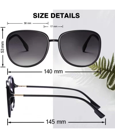 Square Oversized Sunglasses for Women Classic Fashion Vintage Eyewear for Outdoor-100% UV Protection - CM190S4M3ZQ $26.36 Square