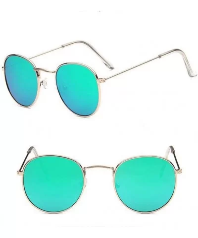 Classic Aviator Mirrored Flat Lens Sunglasses Metal Frame with Spring Hinges (Color I) - I - CP18WD9CHS4 $52.27 Aviator