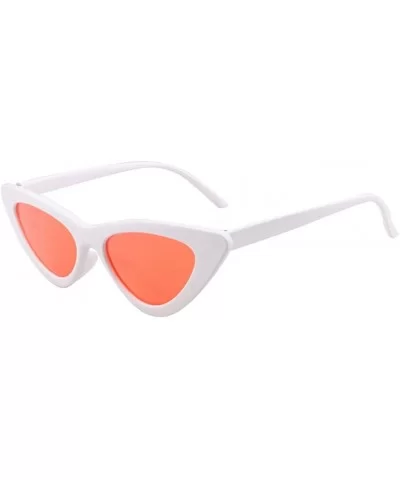 Retro Vintage Narrow Cat Eye Sunglasses for Women Party Favors Clout Goggles Plastic Frame - Multicolor8 - CT193TCKN47 $8.44 ...