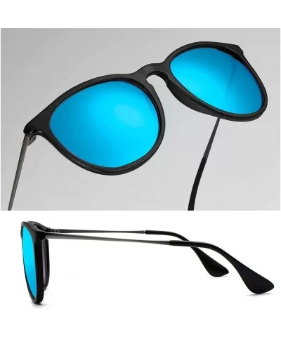 Sunglasses for Women Men Polarized uv Protection Fashion Vintage Round Classic Retro Aviator Mirrored Sun glasses - CS194UGWC...