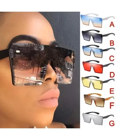 Sunglasses Oversize Glasses Vintage - F - CF18UOAOSTR $14.05 Rectangular