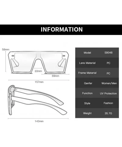 Sunglasses Oversize Glasses Vintage - F - CF18UOAOSTR $14.05 Rectangular