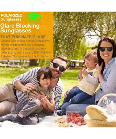 Polarized Sunglasses Retro Round Acetate Sun Glasses High Clarity UV400 Protection Lens Sunglasses(UV1430) - CB18EHXOA2X $29....