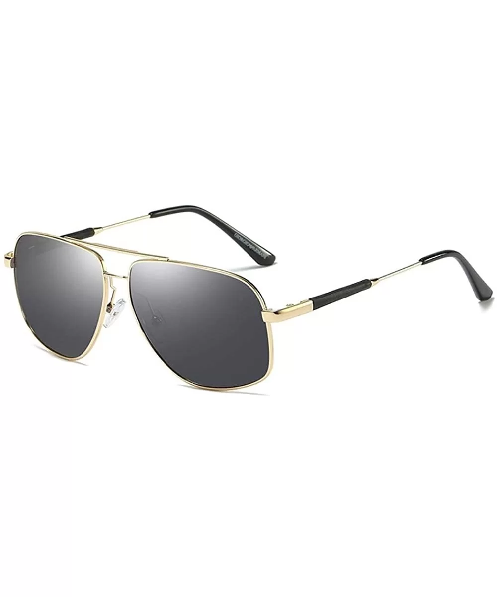 Womens Polarized Lens Wellington Sunglasses Pouch & Cross Set Unisex Glasses - Gold - CP18U9DM2HG $27.39 Oversized