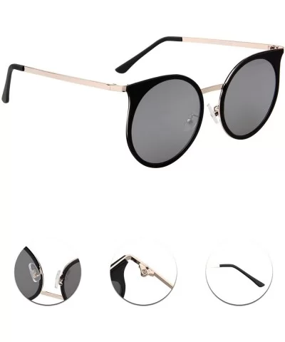 Retro Round Circle Women Sunglasses Men Driving UV Protection Glasses LS4702 - Silver - CR17YSDL8ZH $25.82 Round